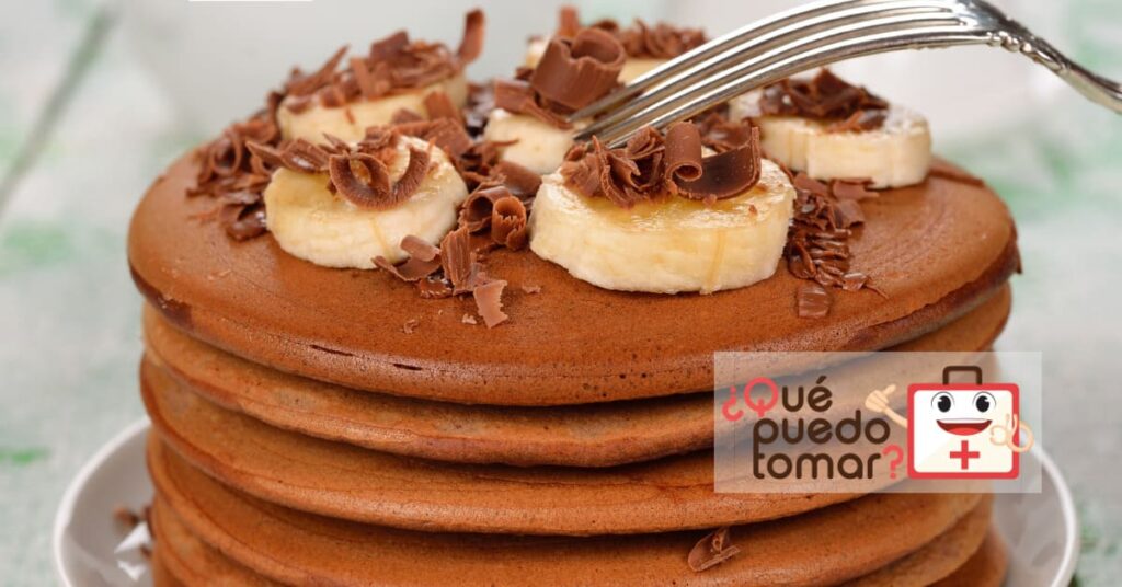 Hot cake de plátano y chocolate